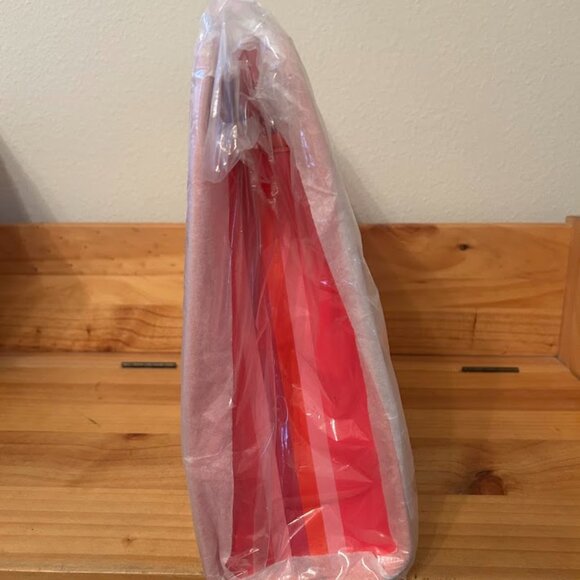 NWT Catchfly Western Boot Print Handbag | Vibrant Pink & Orange Tote - Picture 4 of 7